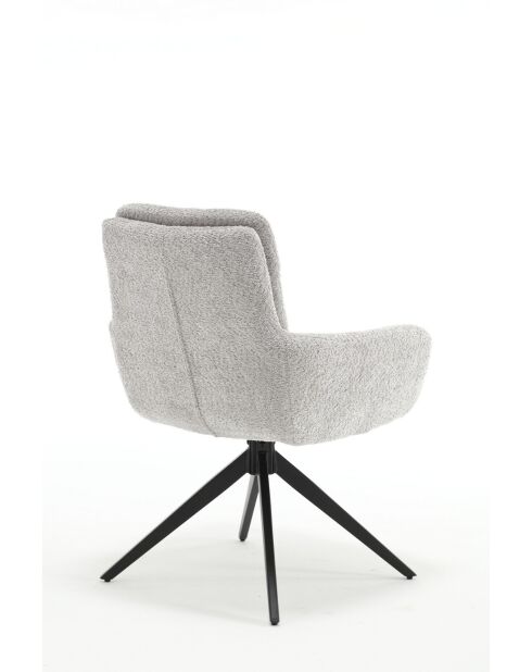 Lot de 2 fauteuils Taragona gris clair - 63x88x44 cm