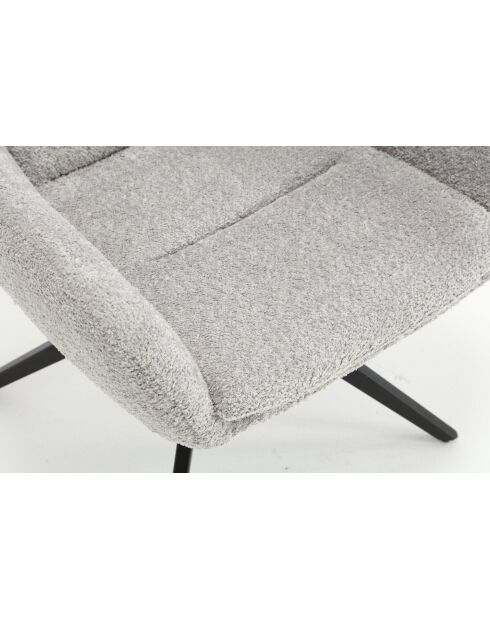 Lot de 2 fauteuils Taragona gris clair - 63x88x44 cm