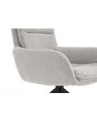 Lot de 2 fauteuils Taragona gris clair - 63x88x44 cm