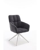 Set mit 2 dunkelgrauen Sesseln New Lars - 61x90x66 cm