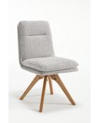 Set van 2 stoelen Valencia lichtgrijs - 51x92x68 cm