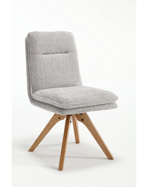 Lot de 2 chaises Valencia gris clair - 51x92x68 cm