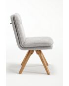 Set van 2 stoelen Valencia lichtgrijs - 51x92x68 cm