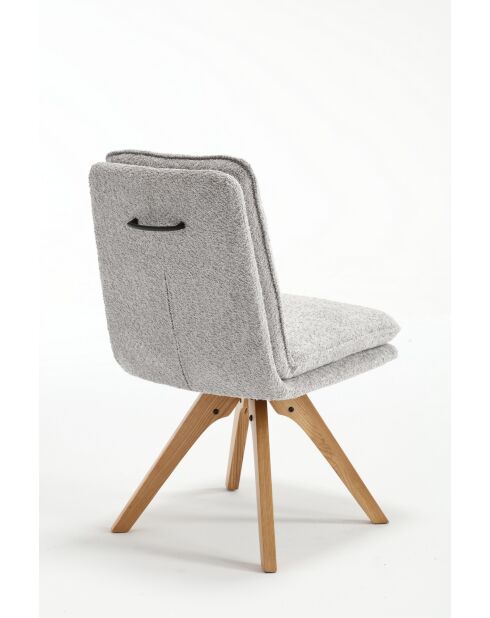 Lot de 2 chaises Valencia gris clair - 51x92x68 cm