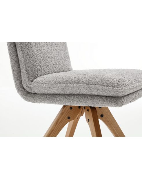 Lot de 2 chaises Valencia gris clair - 51x92x68 cm