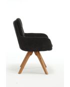 Lot de 2 fauteuils Taragona gris noir foncé - 63x88x44 cm