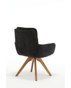 Lot de 2 fauteuils Taragona gris noir foncé - 63x88x44 cm