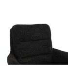 Lot de 2 fauteuils Taragona gris noir foncé - 63x88x44 cm
