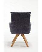 Lot de 2 fauteuils Monaco b gris noir foncé - 59x92x68 cm