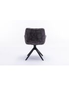 Set de 2 sillones Soller negro gris oscuro - 63x82x60 cm