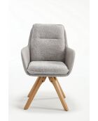 Set di 2 poltrone Barcelona grigio chiaro - 51x92x68 cm