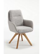 Set di 2 poltrone Barcelona grigio chiaro - 51x92x68 cm