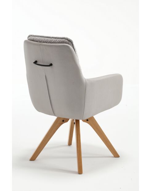Lot de 2 fauteuils barcelona gris clair - 51x92x68 cm