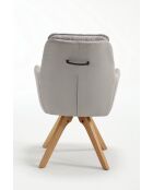 Set di 2 poltrone Barcelona grigio chiaro - 51x92x68 cm