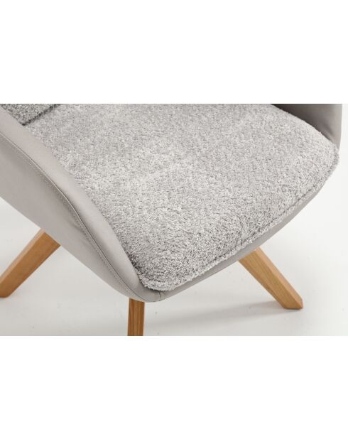 Lot de 2 fauteuils barcelona gris clair - 51x92x68 cm