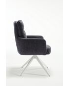 Lot de 2 fauteuils Monaco b gris noir foncé - 59x92x68 cm