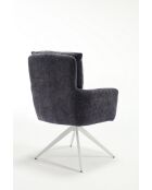 Lot de 2 fauteuils Monaco b gris noir foncé - 59x92x68 cm