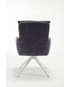 Lot de 2 fauteuils Monaco b gris noir foncé - 59x92x68 cm