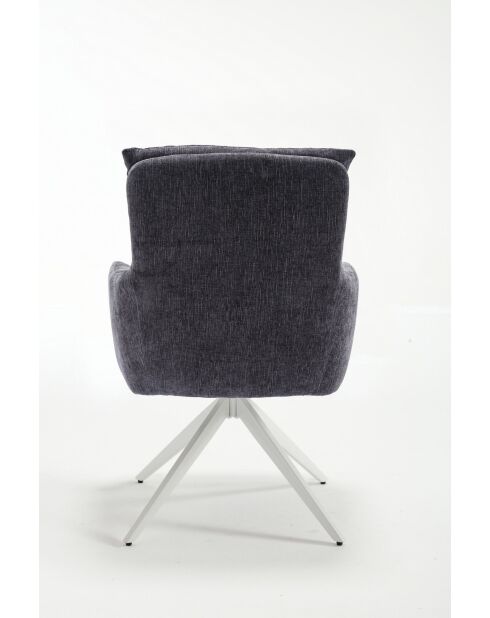 Lot de 2 fauteuils Monaco b gris noir foncé - 59x92x68 cm