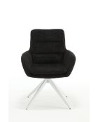 Lot de 2 fauteuils Taragona gris noir foncé - 63x88x44 cm