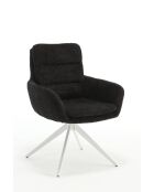 Lot de 2 fauteuils Taragona gris noir foncé - 63x88x44 cm