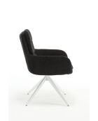 Lot de 2 fauteuils Taragona gris noir foncé - 63x88x44 cm