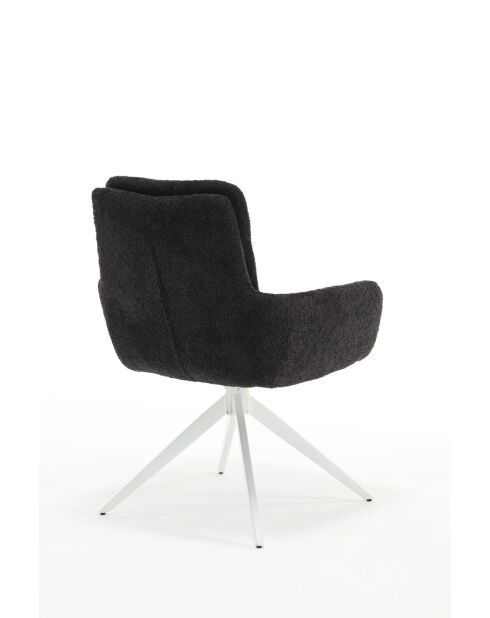 Lot de 2 fauteuils Taragona gris noir foncé - 63x88x44 cm