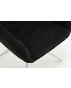 Lot de 2 fauteuils Taragona gris noir foncé - 63x88x44 cm