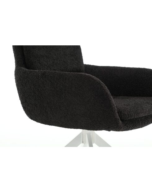 Lot de 2 fauteuils Taragona gris noir foncé - 63x88x44 cm