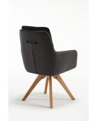 Lot de 2 fauteuils barcelona gris noir foncé - 51x92x68 cm