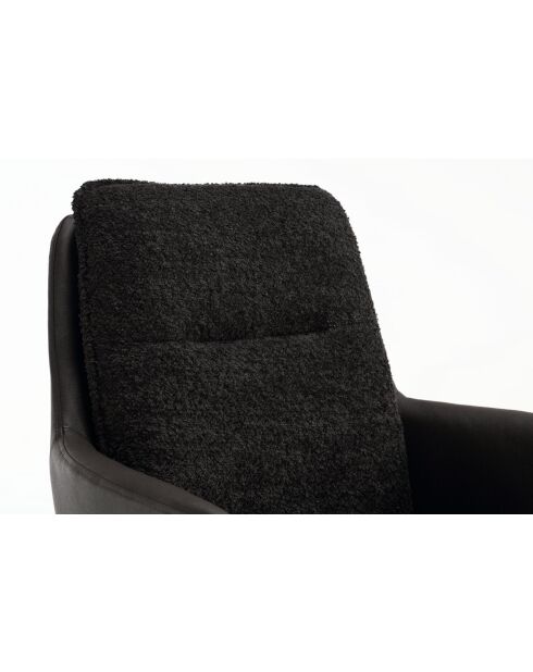 Lot de 2 fauteuils barcelona gris noir foncé - 51x92x68 cm