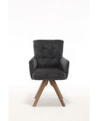 Lot de 2 fauteuils Saint Tropez gris foncé - 60x92x67 cm