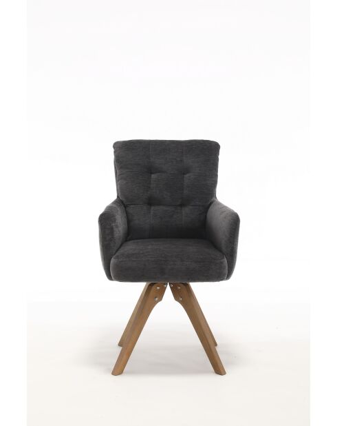 Lot de 2 fauteuils Saint Tropez gris foncé - 60x92x67 cm