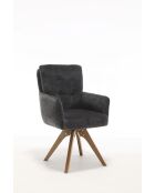 Lot de 2 fauteuils Saint Tropez gris foncé - 60x92x67 cm
