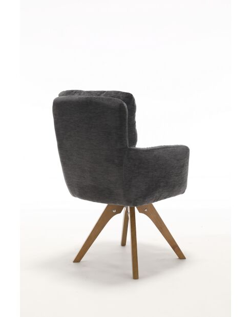 Lot de 2 fauteuils Saint Tropez gris foncé - 60x92x67 cm