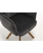 Lot de 2 fauteuils Saint Tropez gris foncé - 60x92x67 cm