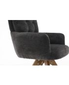 Lot de 2 fauteuils Saint Tropez gris foncé - 60x92x67 cm