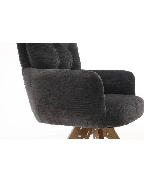 Lot de 2 fauteuils Saint Tropez gris foncé - 60x92x67 cm