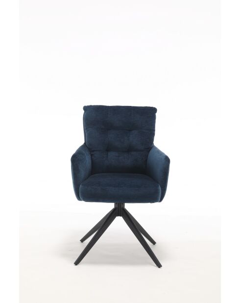 Lot de 2 fauteuils Saint Tropez bleus - 60x92x67 cm