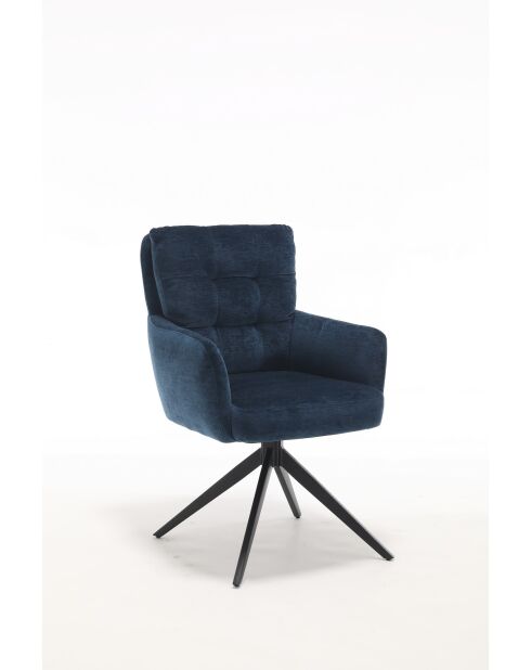 Lot de 2 fauteuils Saint Tropez bleus - 60x92x67 cm