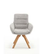 Lot de 2 fauteuils Taragona gris clair - 63x88x44 cm