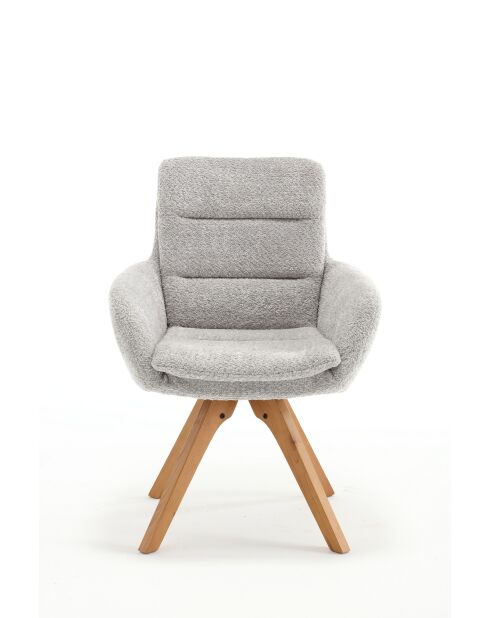 Lot de 2 fauteuils Taragona gris clair - 63x88x44 cm
