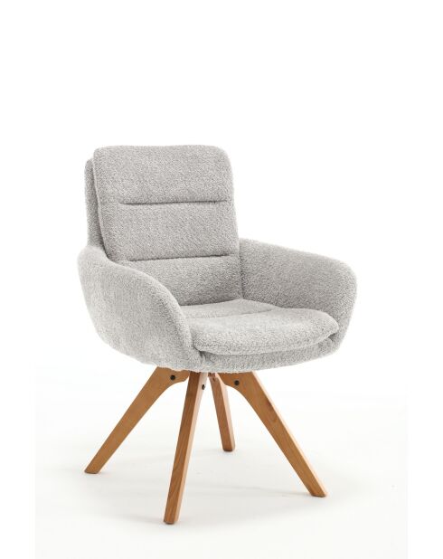 Lot de 2 fauteuils Taragona gris clair - 63x88x44 cm