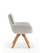 Lot de 2 fauteuils Taragona gris clair - 63x88x44 cm