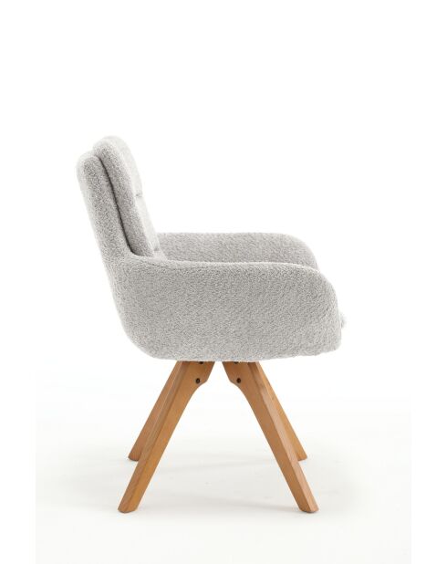 Lot de 2 fauteuils Taragona gris clair - 63x88x44 cm