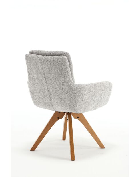 Lot de 2 fauteuils Taragona gris clair - 63x88x44 cm