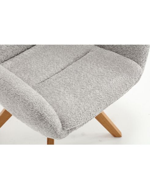 Lot de 2 fauteuils Taragona gris clair - 63x88x44 cm