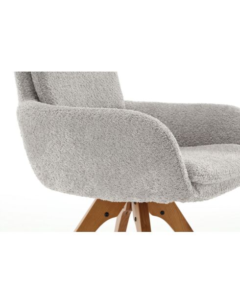 Lot de 2 fauteuils Taragona gris clair - 63x88x44 cm