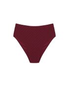 Slip bikini bordeaux a vita alta