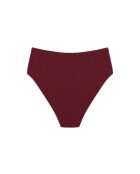 Slip bikini bordeaux a vita alta